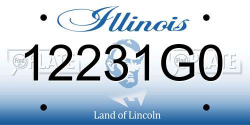 12231G0 Illinois License Plate