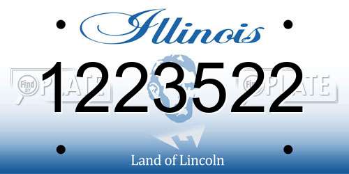 1223522 Illinois License Plate