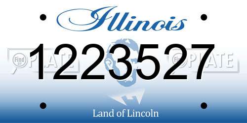 1223527 Illinois License Plate