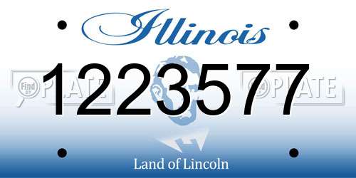 1223577 Illinois License Plate