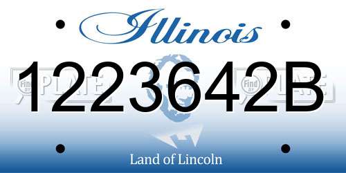 1223642B Illinois License Plate