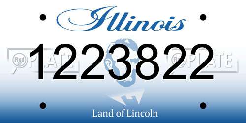1223822 Illinois License Plate