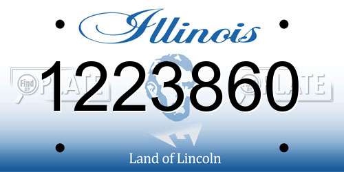 1223860 Illinois License Plate