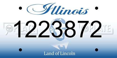 1223872 Illinois License Plate