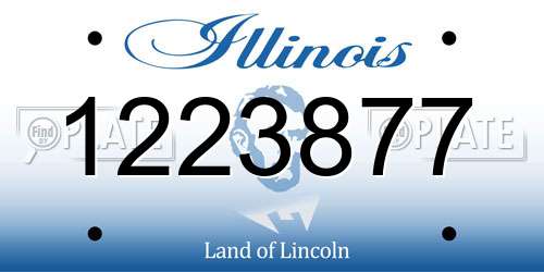 1223877 Illinois License Plate