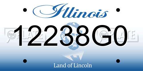 12238G0 Illinois License Plate