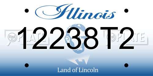 12238T2 Illinois License Plate