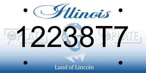 12238T7 Illinois License Plate