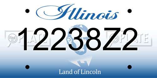 12238Z2 Illinois License Plate