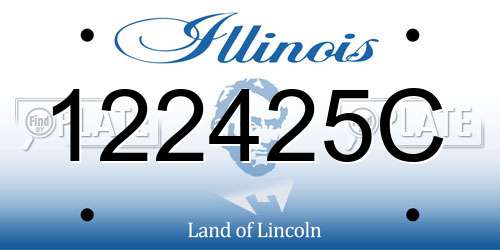 122425C Illinois License Plate