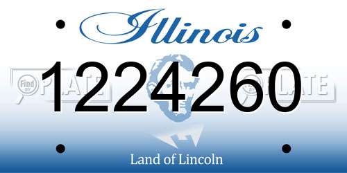 1224260 Illinois License Plate