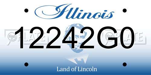 12242G0 Illinois License Plate