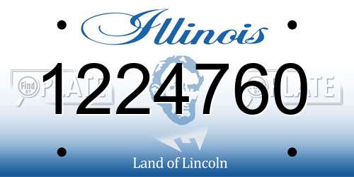 1224760 Illinois License Plate