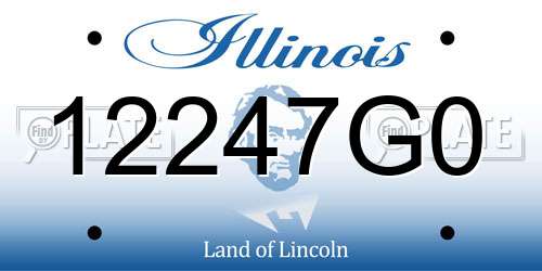 12247G0 Illinois License Plate