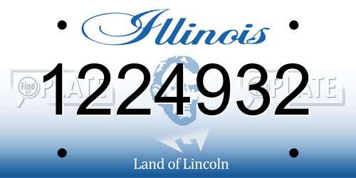 1224932 Illinois License Plate
