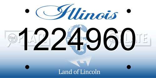 1224960 Illinois License Plate