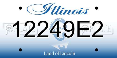 12249E2 Illinois License Plate