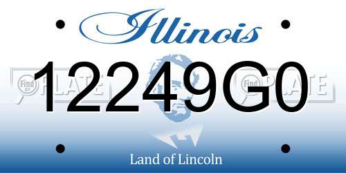 12249G0 Illinois License Plate