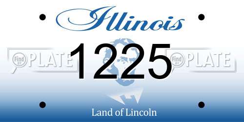 1225 Illinois License Plate