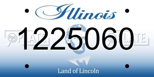 1225060 Illinois License Plate