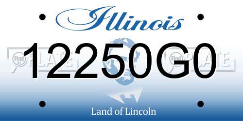 12250G0 Illinois License Plate