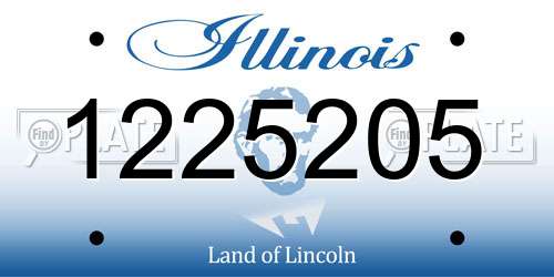 1225205 Illinois License Plate