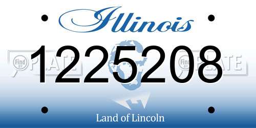 1225208 Illinois License Plate