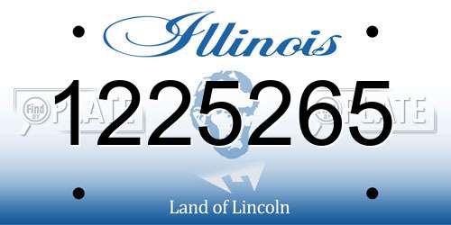 1225265 Illinois License Plate