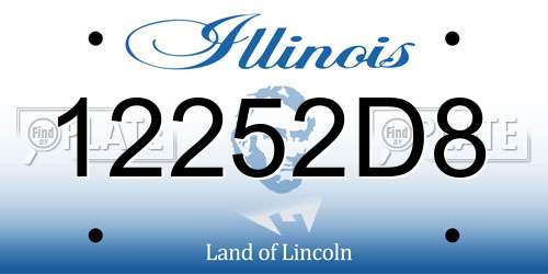 12252D8 Illinois License Plate