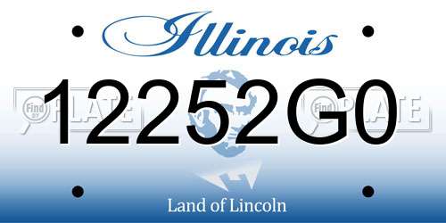 12252G0 Illinois License Plate