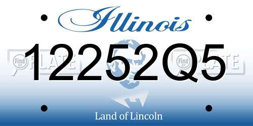 12252Q5 Illinois License Plate