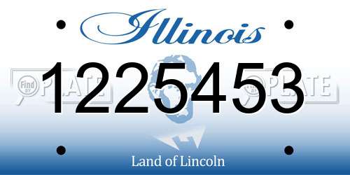 1225453 Illinois License Plate