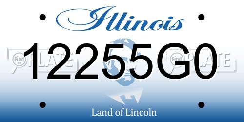 12255G0 Illinois License Plate