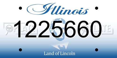 1225660 Illinois License Plate