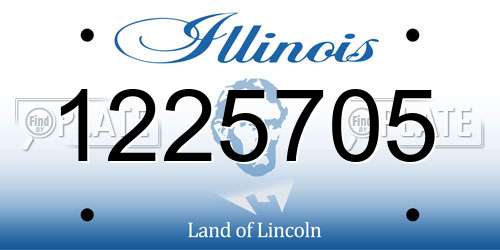 1225705 Illinois License Plate