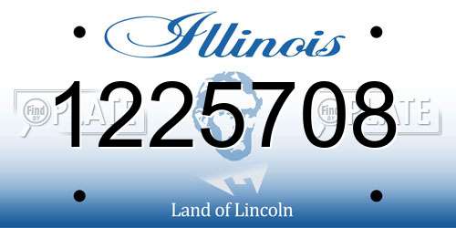 1225708 Illinois License Plate