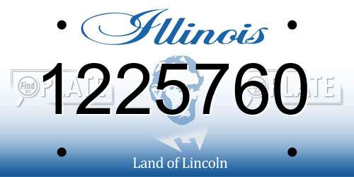 1225760 Illinois License Plate
