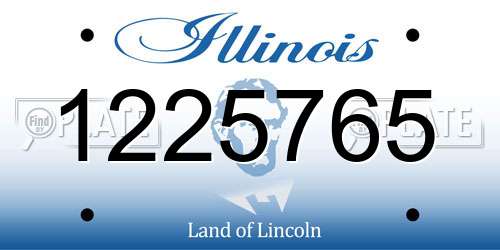 1225765 Illinois License Plate