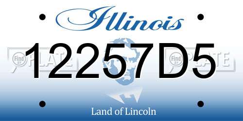 12257D5 Illinois License Plate