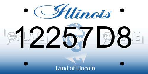 12257D8 Illinois License Plate