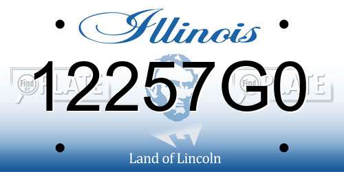 12257G0 Illinois License Plate