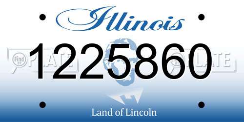 1225860 Illinois License Plate