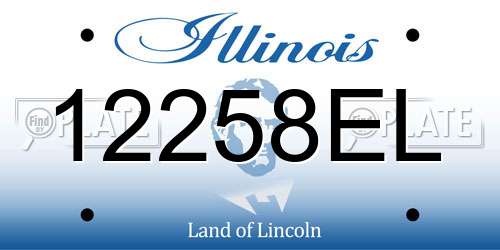 12258EL Illinois License Plate