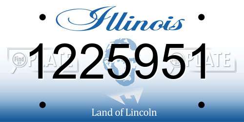 1225951 Illinois License Plate