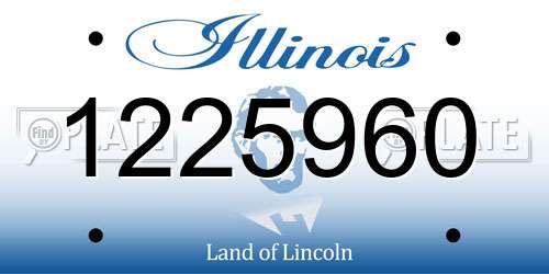 1225960 Illinois License Plate