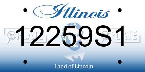 12259S1 Illinois License Plate