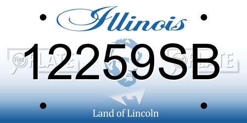 12259SB Illinois License Plate
