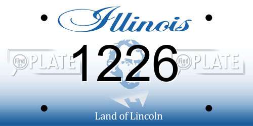 1226 Illinois License Plate