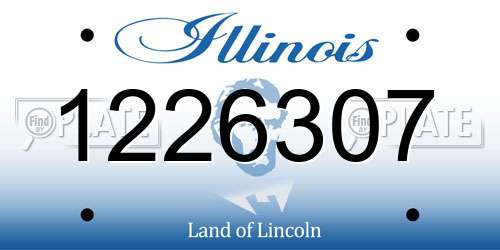 1226307 Illinois License Plate