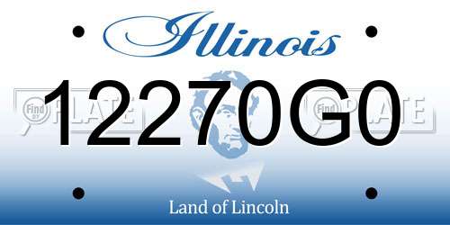 12270G0 Illinois License Plate